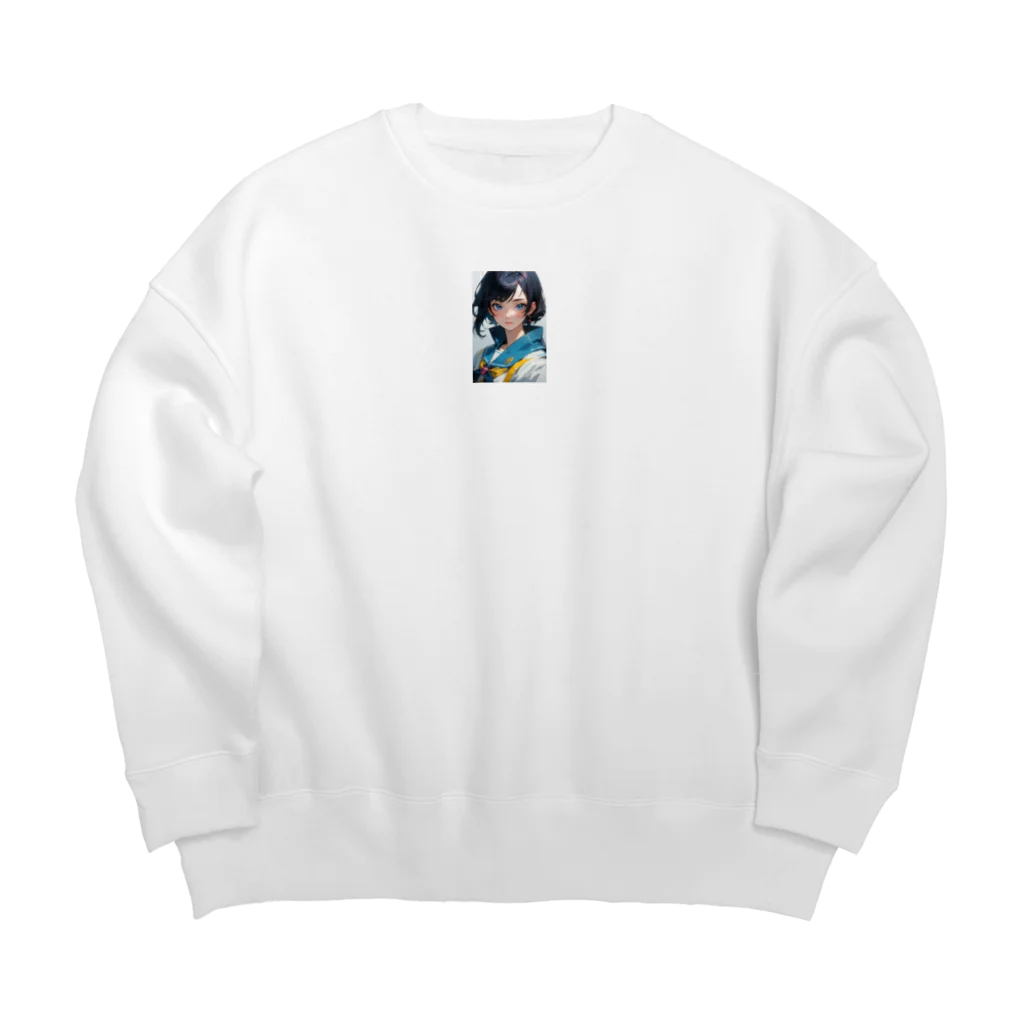 限界オタクの新境地の西条渚 Big Crew Neck Sweatshirt