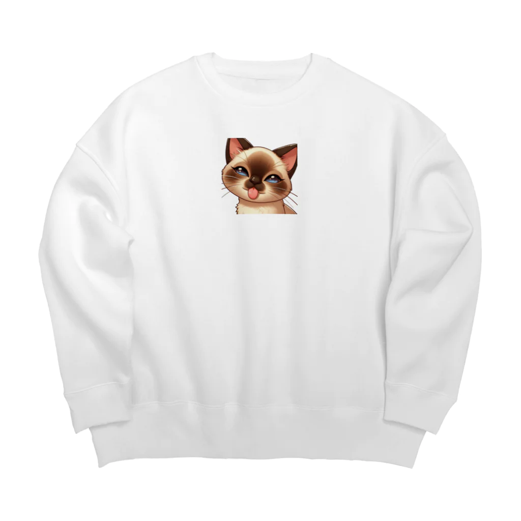 岸本淳の俺のシャムちゃん１ Big Crew Neck Sweatshirt