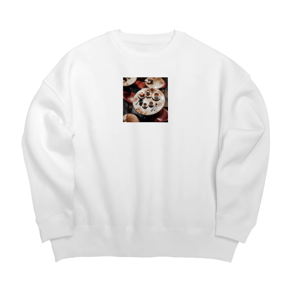 Makurahaのコーヒータイム Big Crew Neck Sweatshirt