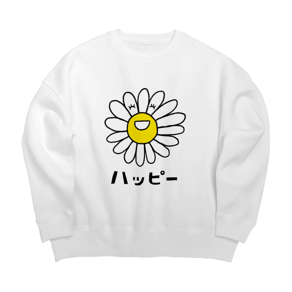 mokom / もこむのハッピーフラワー Big Crew Neck Sweatshirt