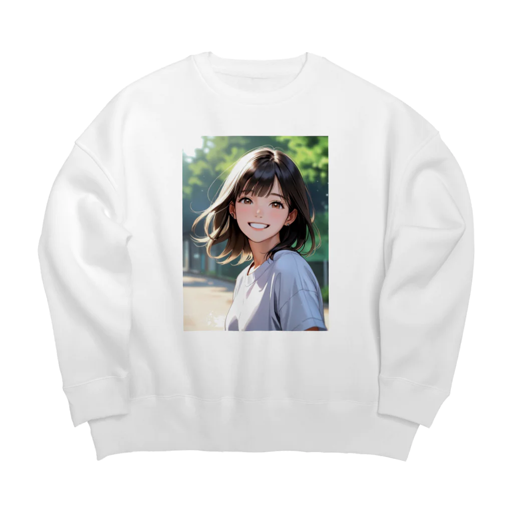 ZZRR12の元気をもらえる笑顔 Big Crew Neck Sweatshirt