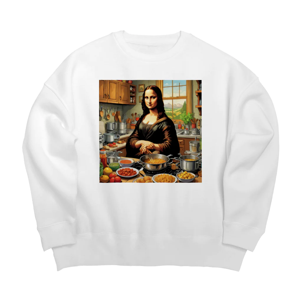 Ryooooooooooooooの料理するモナ・リザ Big Crew Neck Sweatshirt