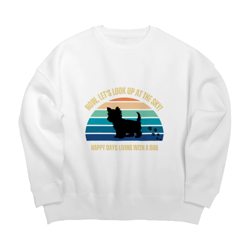 dreamy-designのわんちゃん　ヨークシャテリア Big Crew Neck Sweatshirt