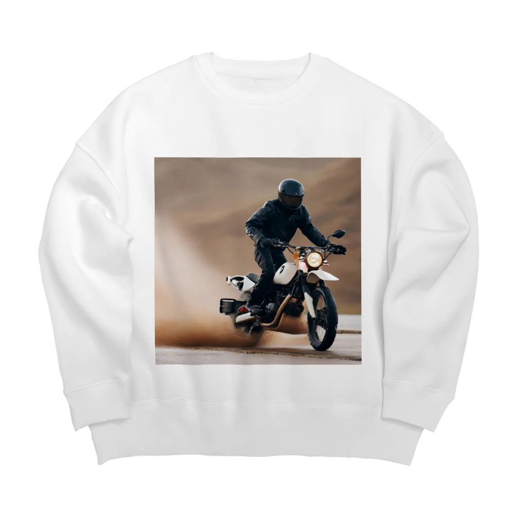 the blue seasonの要素を駆け抜ける轟音: ライダーの冒険 Big Crew Neck Sweatshirt