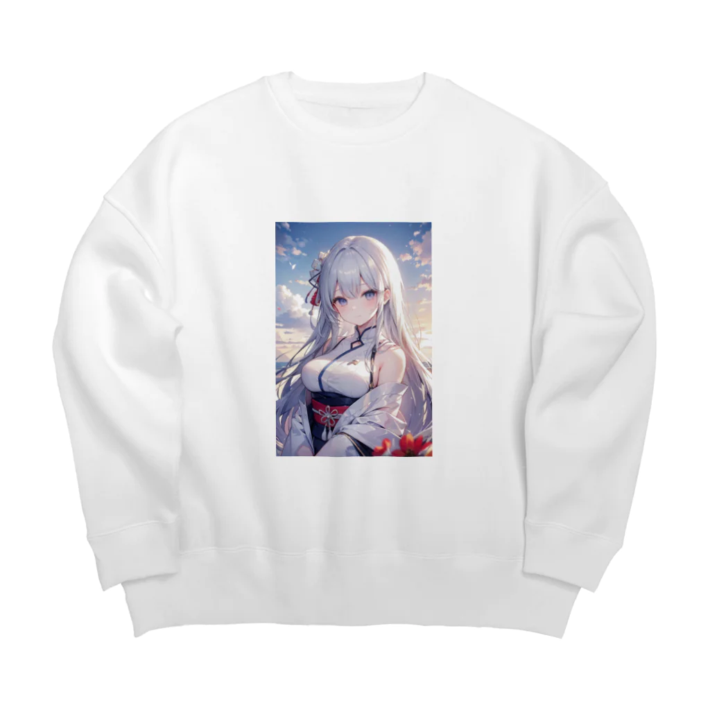 巫女スタぐらむの優しい巫女 Big Crew Neck Sweatshirt