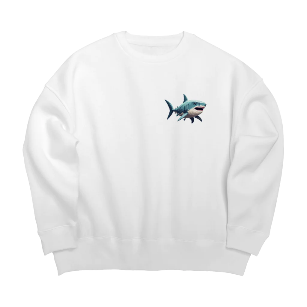 Kaz_Alter777のサメちゃん Big Crew Neck Sweatshirt