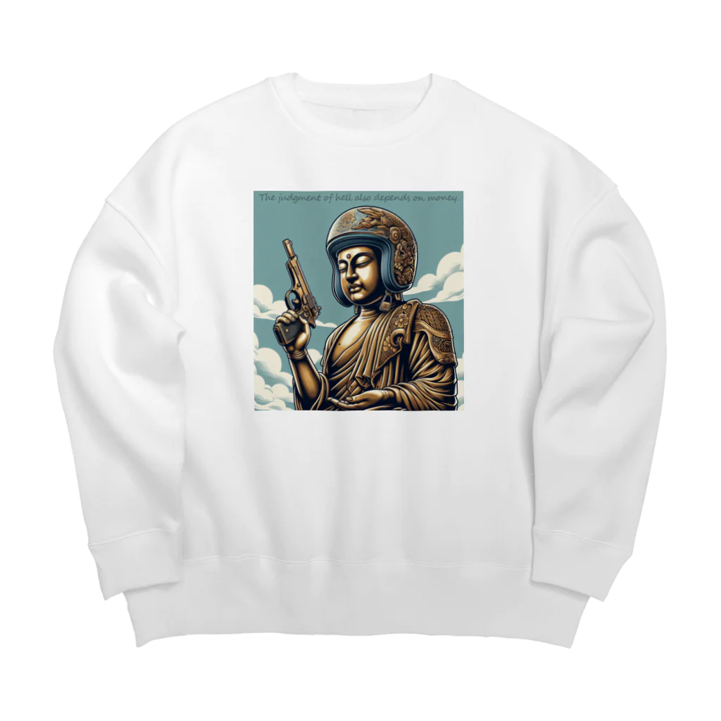 shime_savaの地獄の沙汰も金次第 Big Crew Neck Sweatshirt