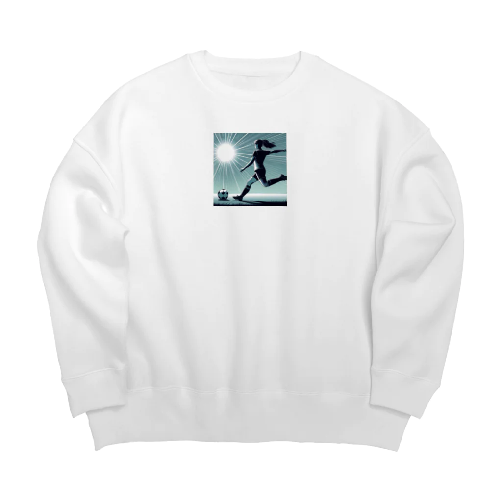 GUNSUNのサッカー少女 Big Crew Neck Sweatshirt