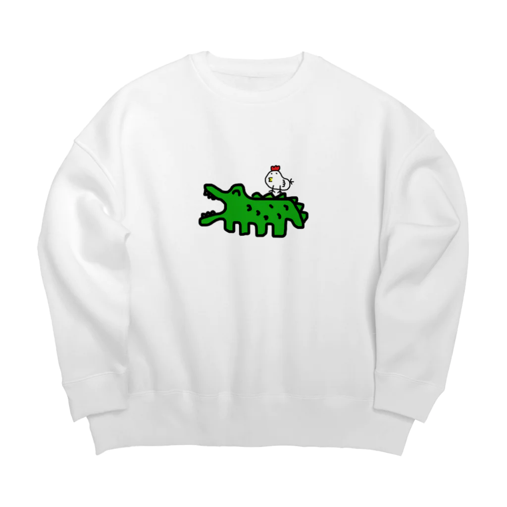 Dice-K2525のゆるかわワニ Big Crew Neck Sweatshirt