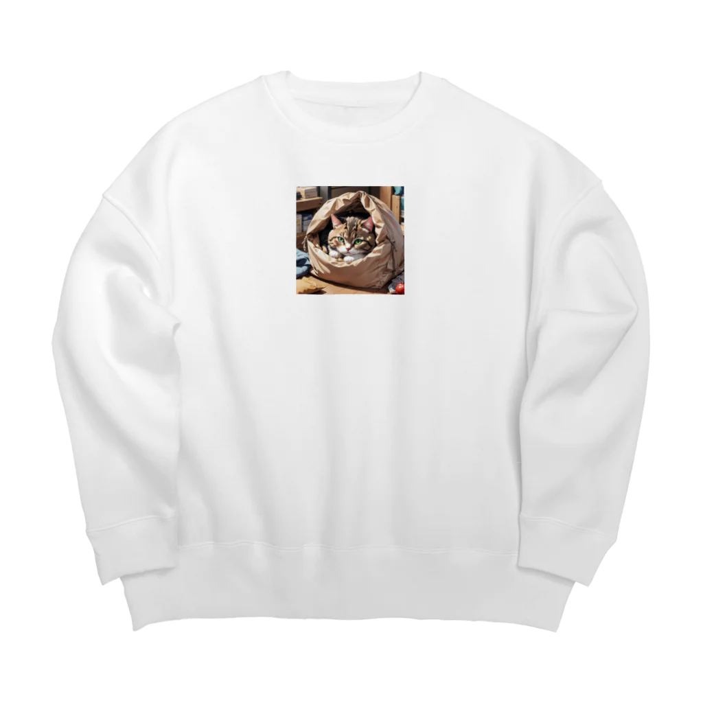 KikimimiネコのKikimimiネコ（袋入り） Big Crew Neck Sweatshirt