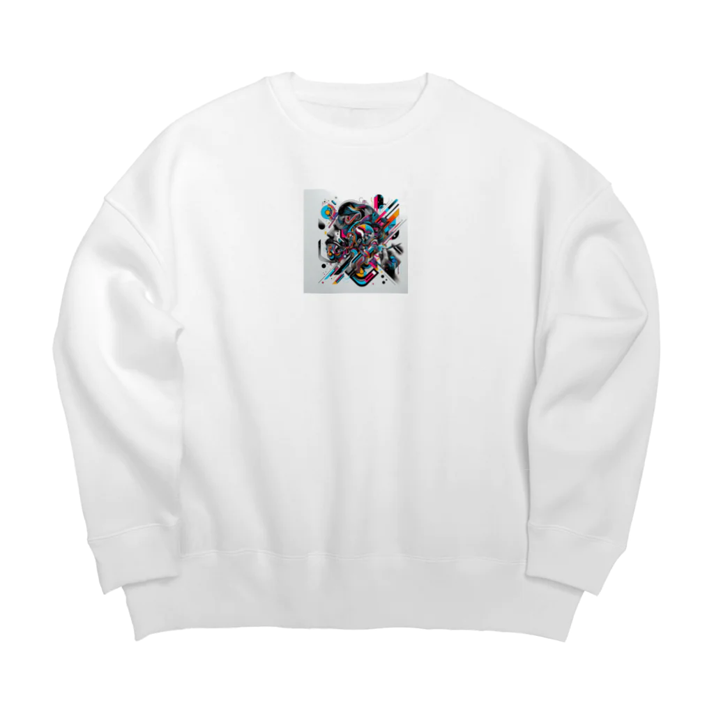 のだまクリエイターズらぼの近未来アート Big Crew Neck Sweatshirt