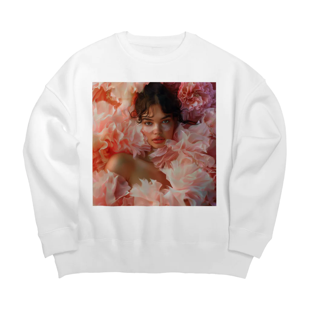 AQUAMETAVERSEのフェイスアート　Tomoe bb 2712 Big Crew Neck Sweatshirt