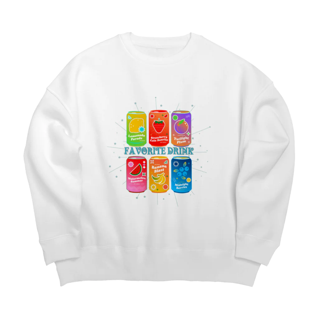 cocolifeのお気に入りの飲み物 Big Crew Neck Sweatshirt