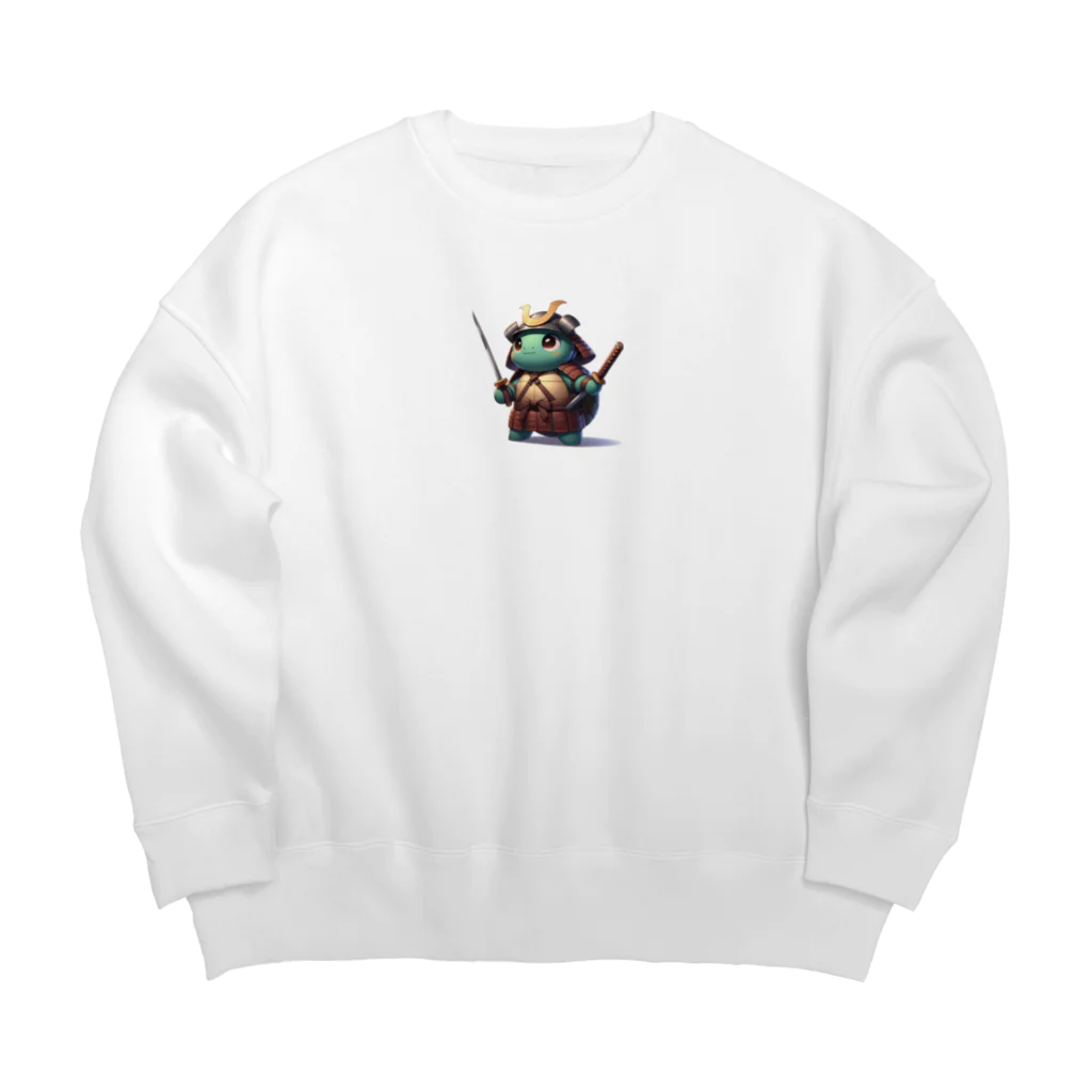 dai-k_1977のかわいい亀侍 Big Crew Neck Sweatshirt