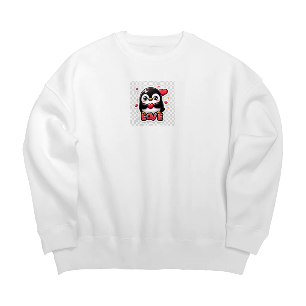 まんじゅ王国のペンギンのかわいらしさ全開！ Big Crew Neck Sweatshirt