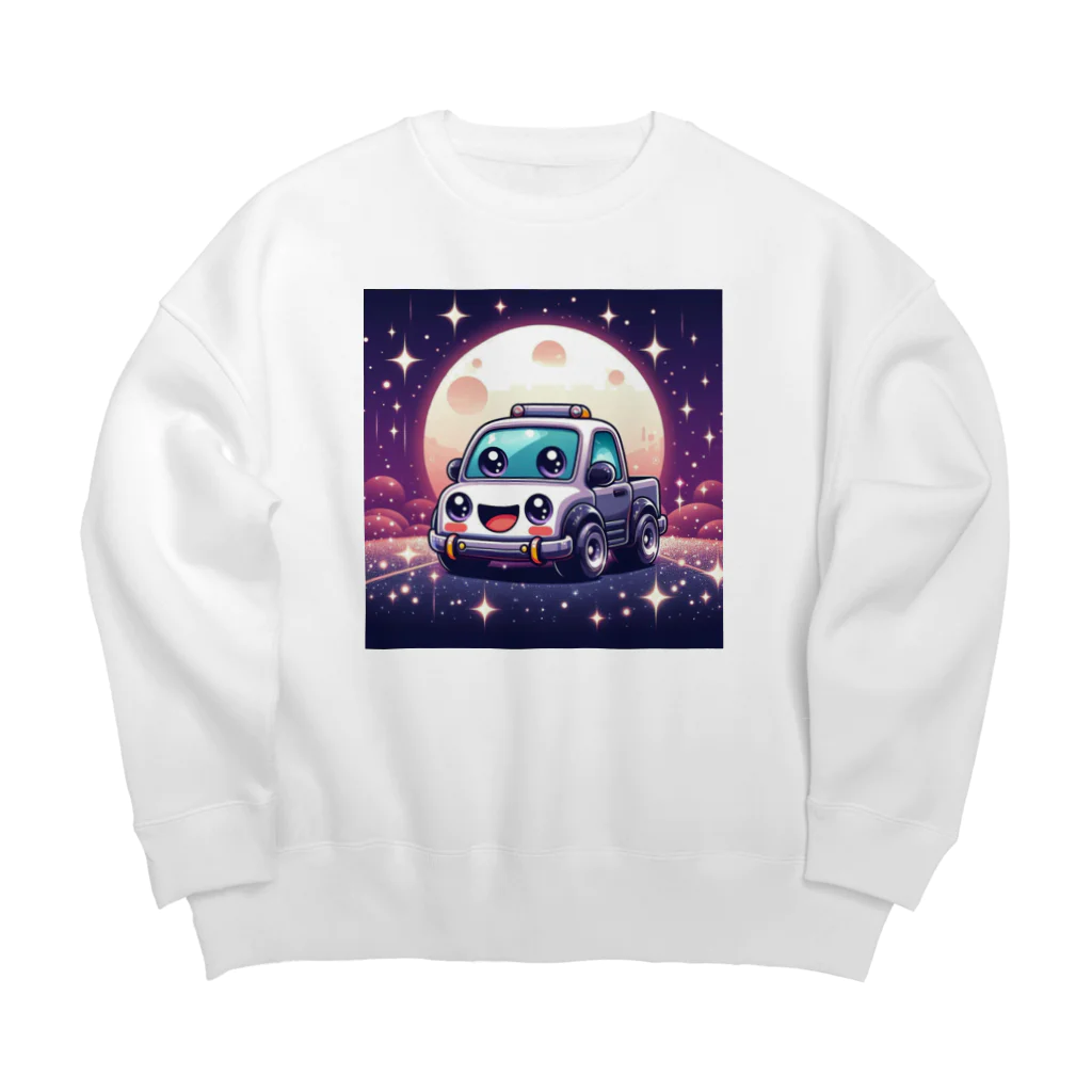 キャラクターズの可愛い車キャラクター Big Crew Neck Sweatshirt