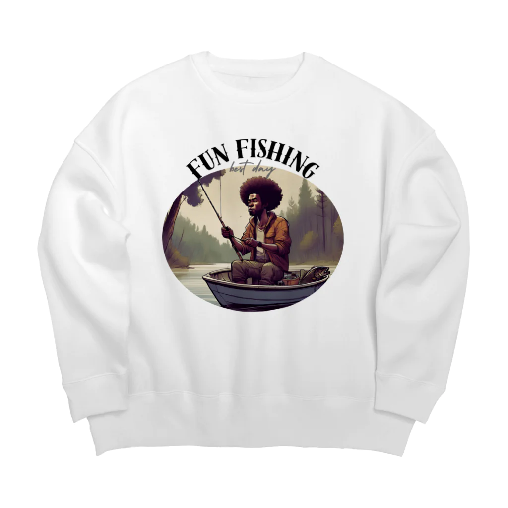 yukiyuki93のfishing lifeオリジナル Big Crew Neck Sweatshirt