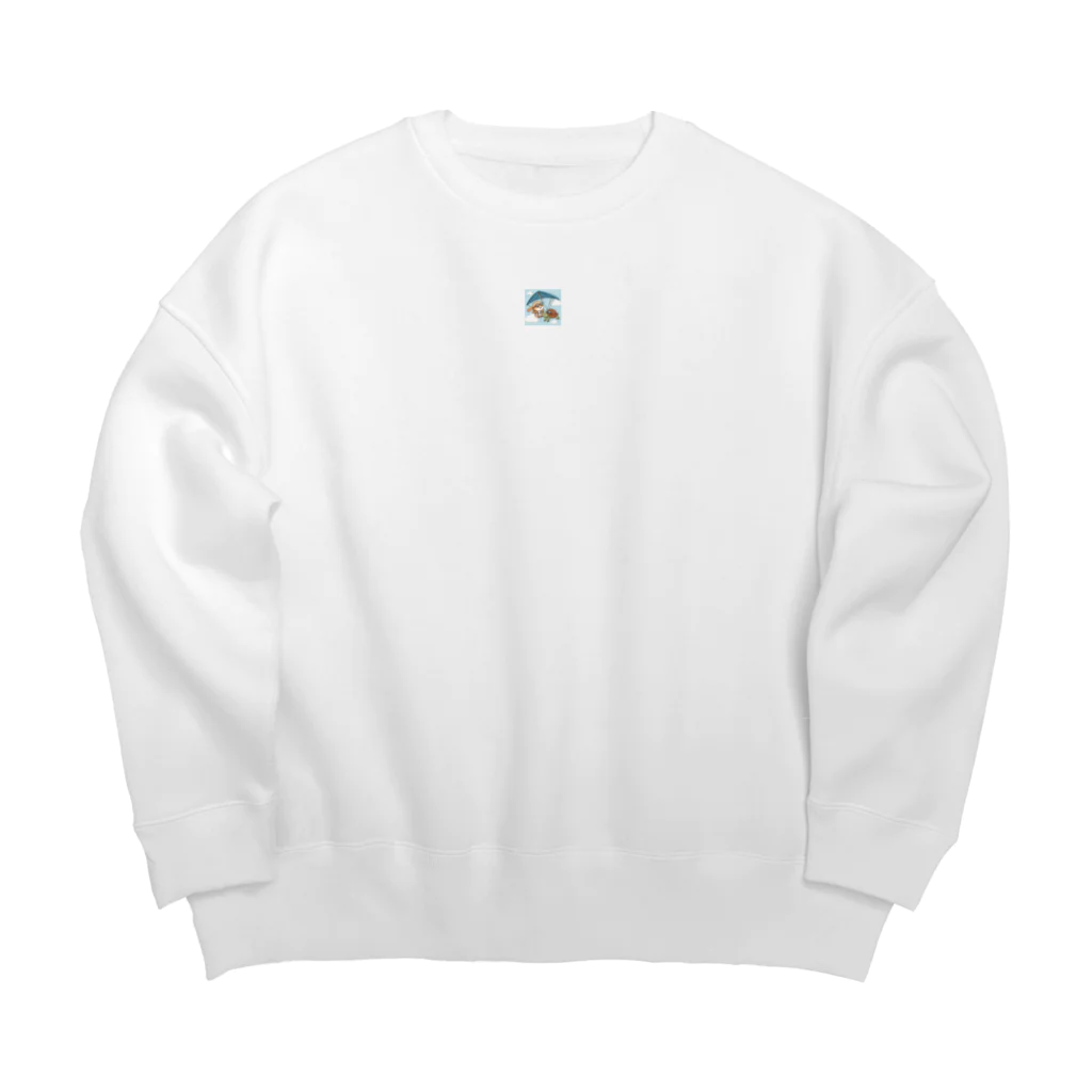 Su-zu-ri-634のハングライダー、仲良し君とb Big Crew Neck Sweatshirt