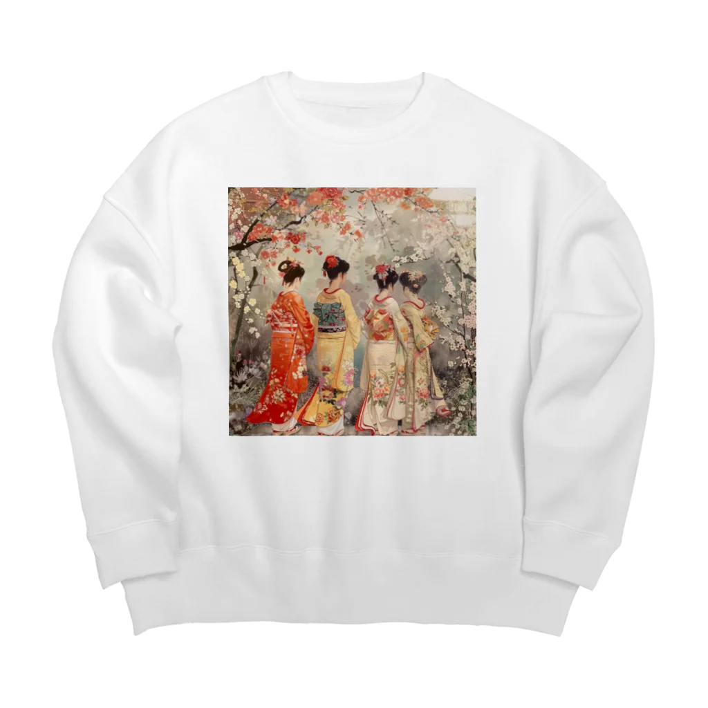 AQUAMETAVERSEの優雅な花見桜の花満開　なでしこ1478 Big Crew Neck Sweatshirt