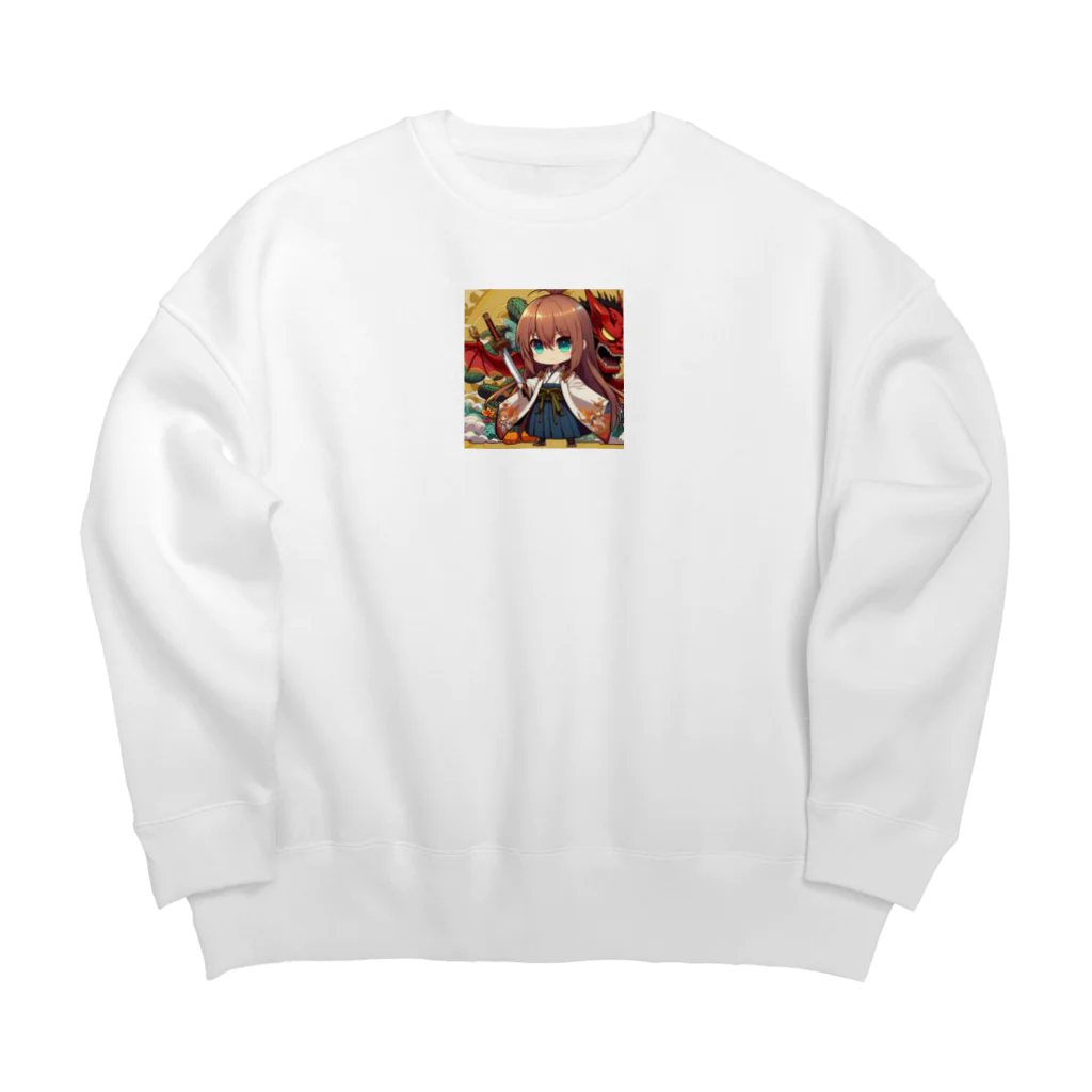 klkの武士 Big Crew Neck Sweatshirt