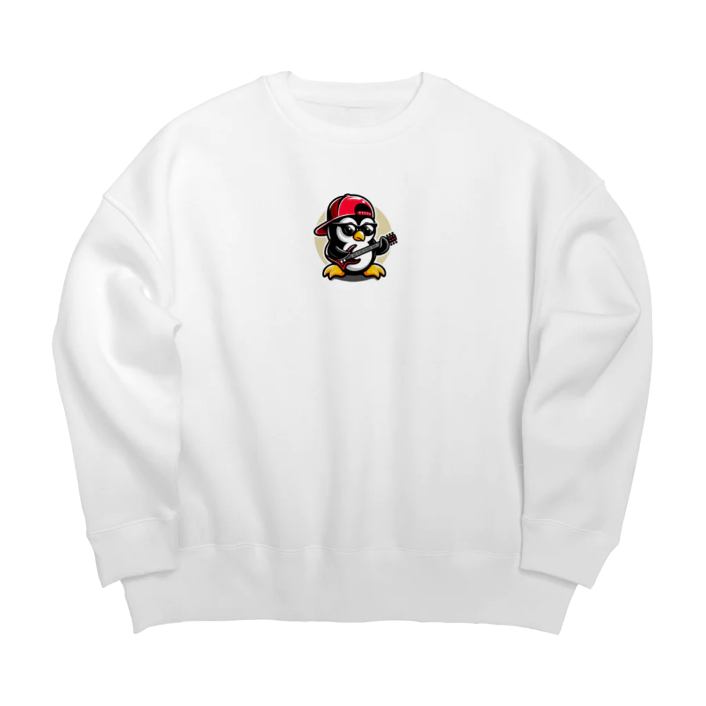 namidamakiのロックペンギン Big Crew Neck Sweatshirt