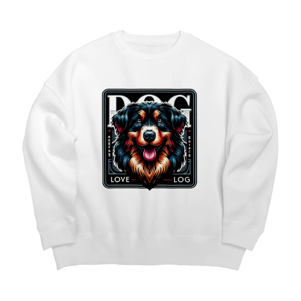 アニマルファッションのドッグスタイル Big Crew Neck Sweatshirt