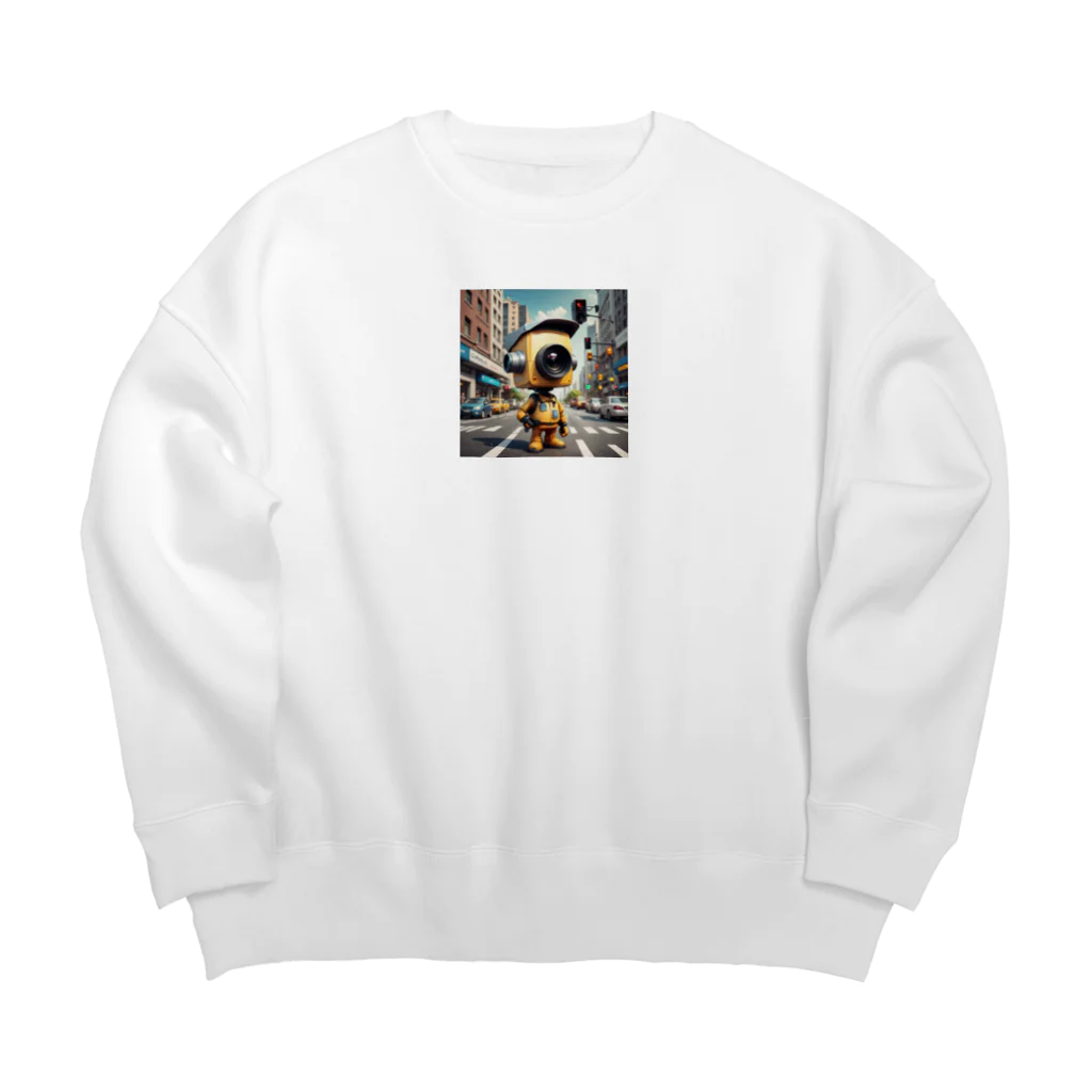 AI妖怪大図鑑の移動式オービス妖怪　化写（かしゃ）小僧 Big Crew Neck Sweatshirt