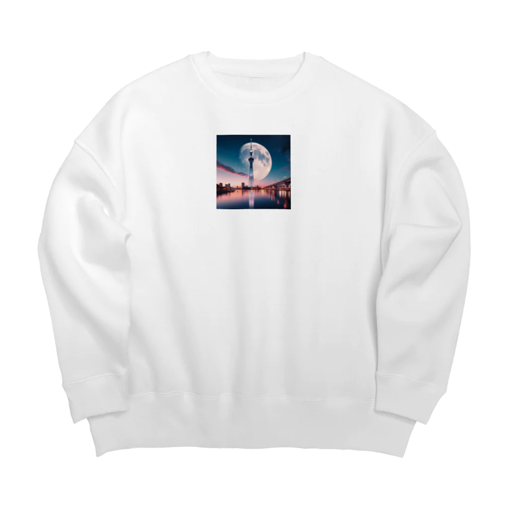 SunandBluemoonのスカイムーン Big Crew Neck Sweatshirt