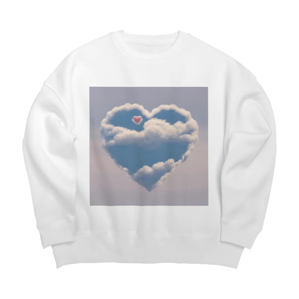 the blue seasonの愛の空模様 Big Crew Neck Sweatshirt