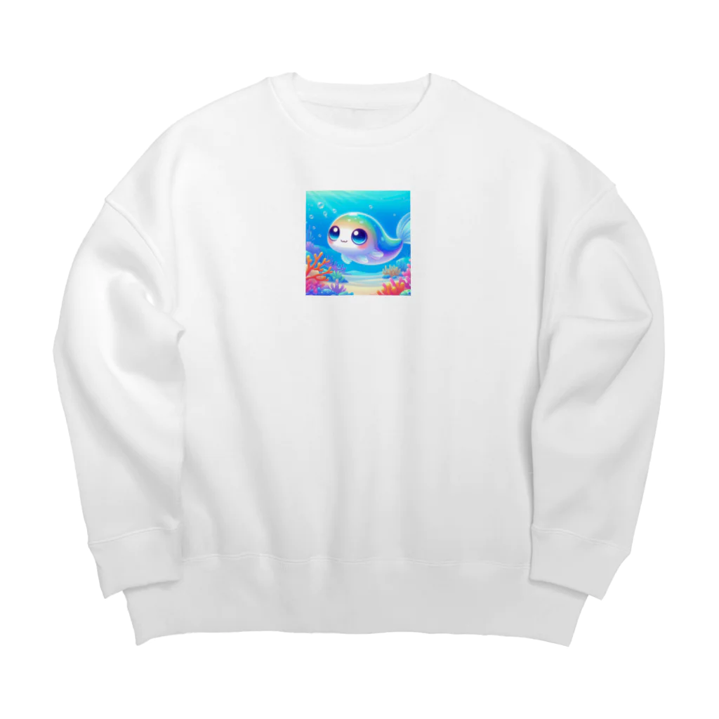 れいのキュートなお魚さんの冒険 Big Crew Neck Sweatshirt