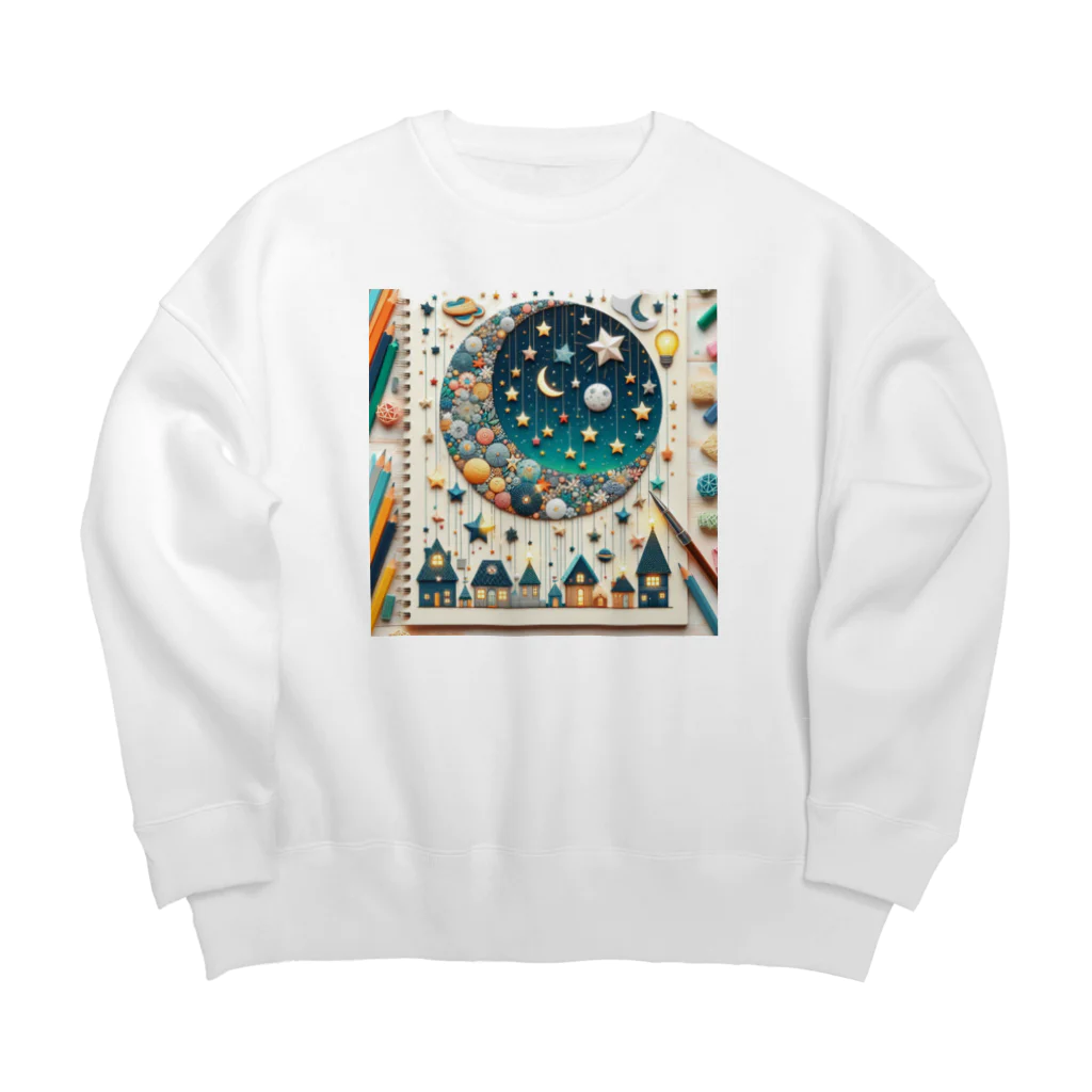 Mizのゆるハウスの夜空の煌き✨ Big Crew Neck Sweatshirt