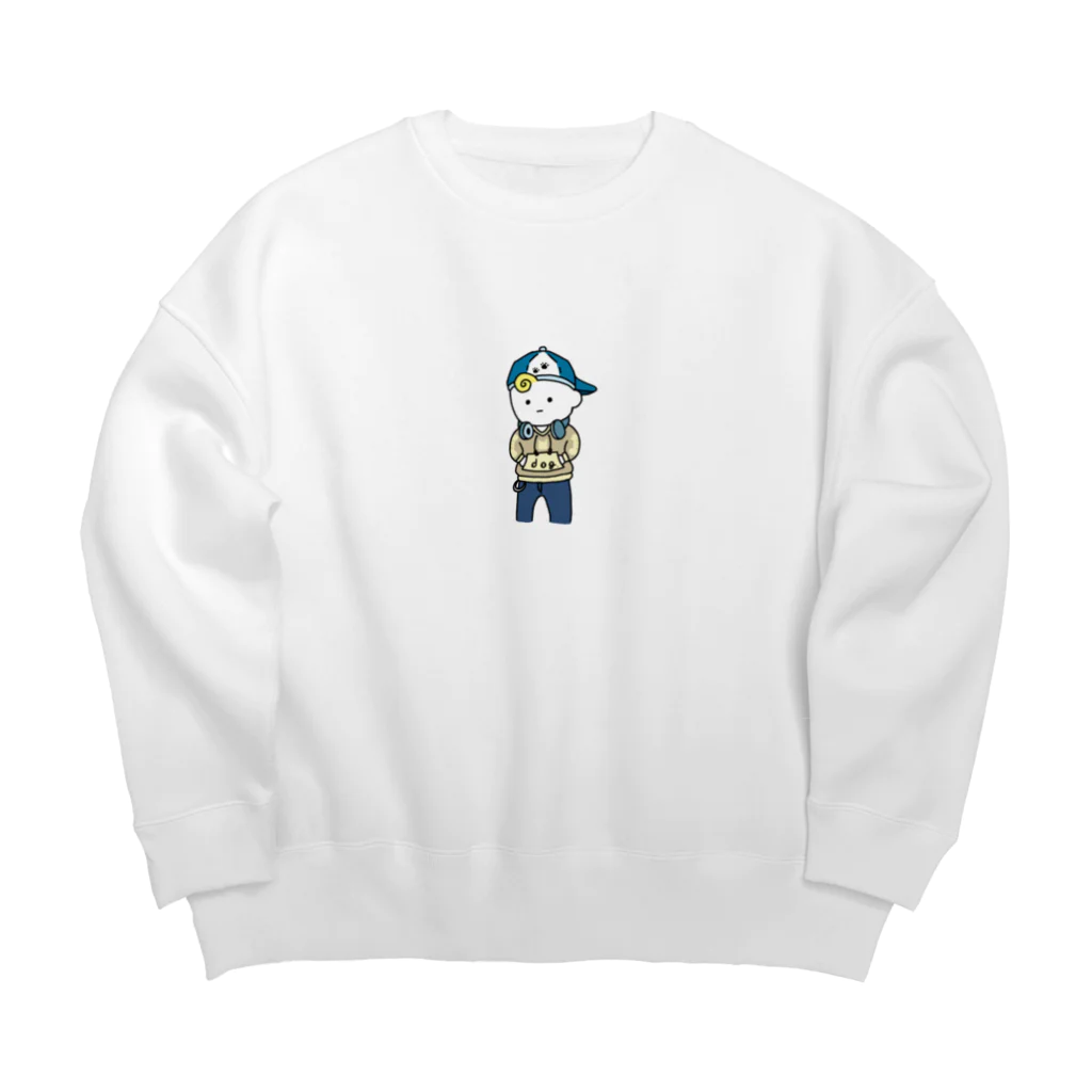 _miyaの道行く犬を撫でたい男子 Big Crew Neck Sweatshirt