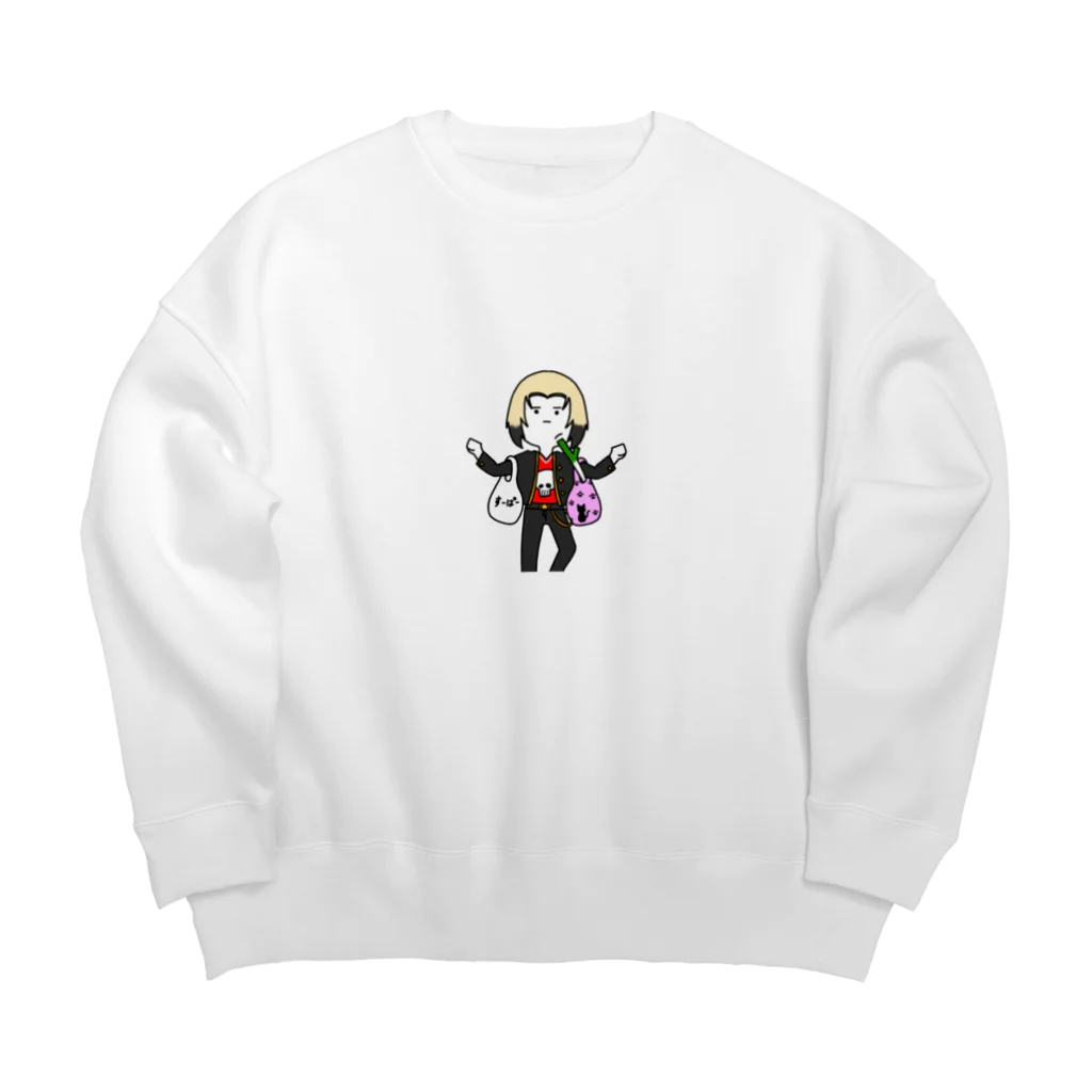 _miyaのおつかい系男子 Big Crew Neck Sweatshirt