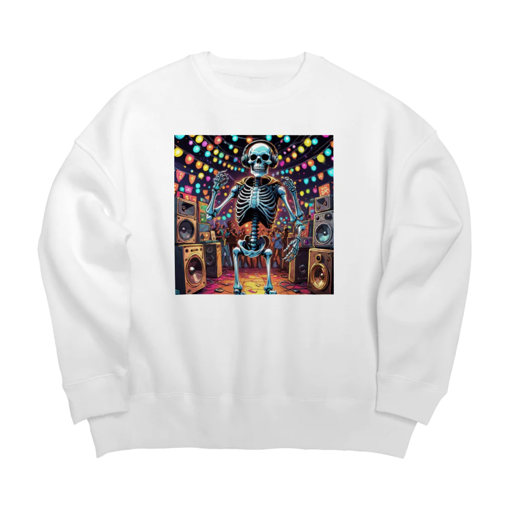 nao-tommyの音楽でノリノリの骸骨 Big Crew Neck Sweatshirt