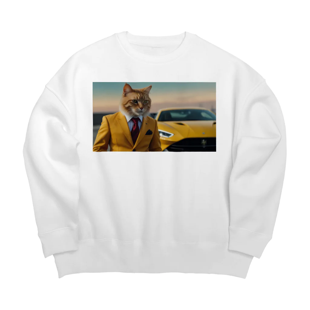 ADOの大富豪の猫 Big Crew Neck Sweatshirt