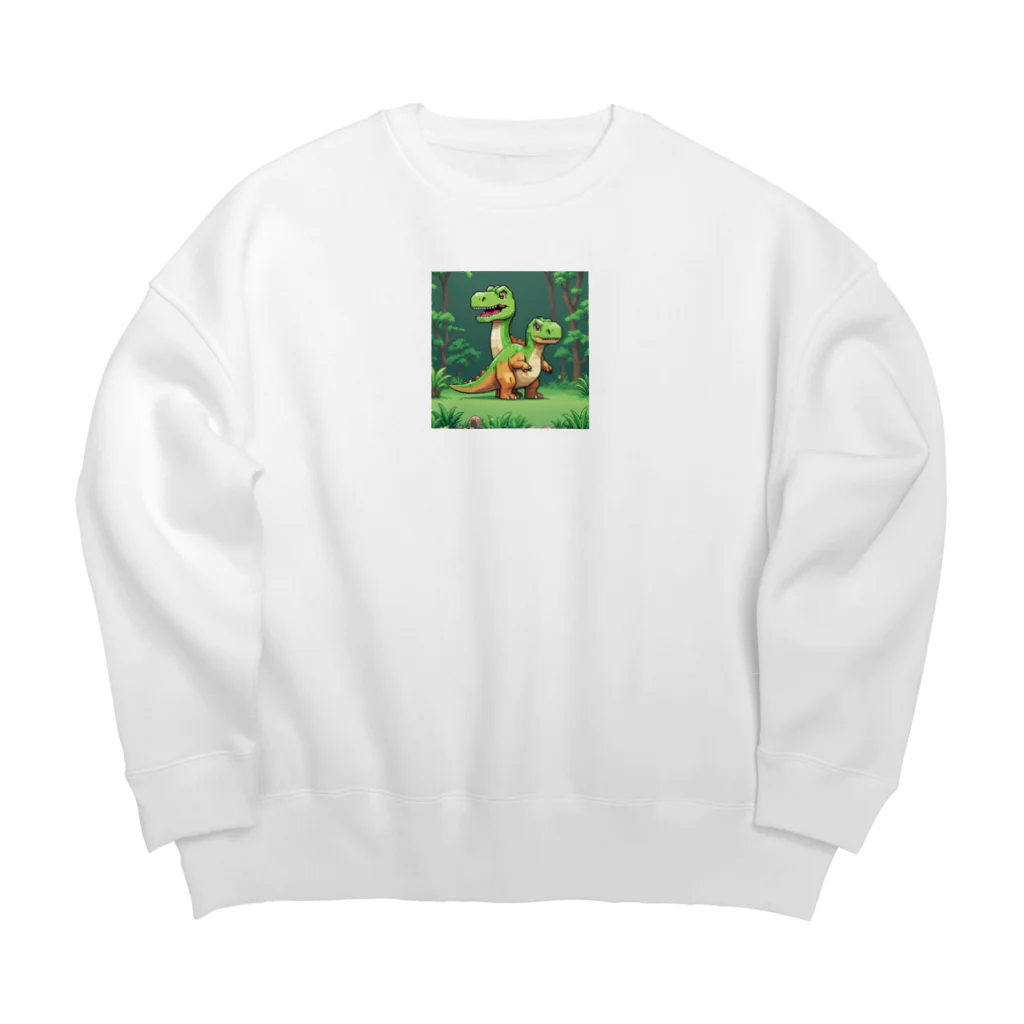 OTIRUBUTUBUTUのいきわかれ恐竜 Big Crew Neck Sweatshirt