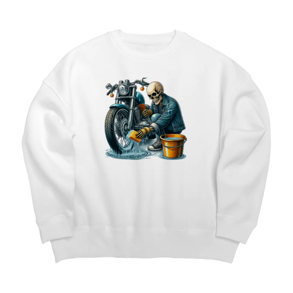 shime_savaの骨の髄まで愛車を磨く！ Big Crew Neck Sweatshirt