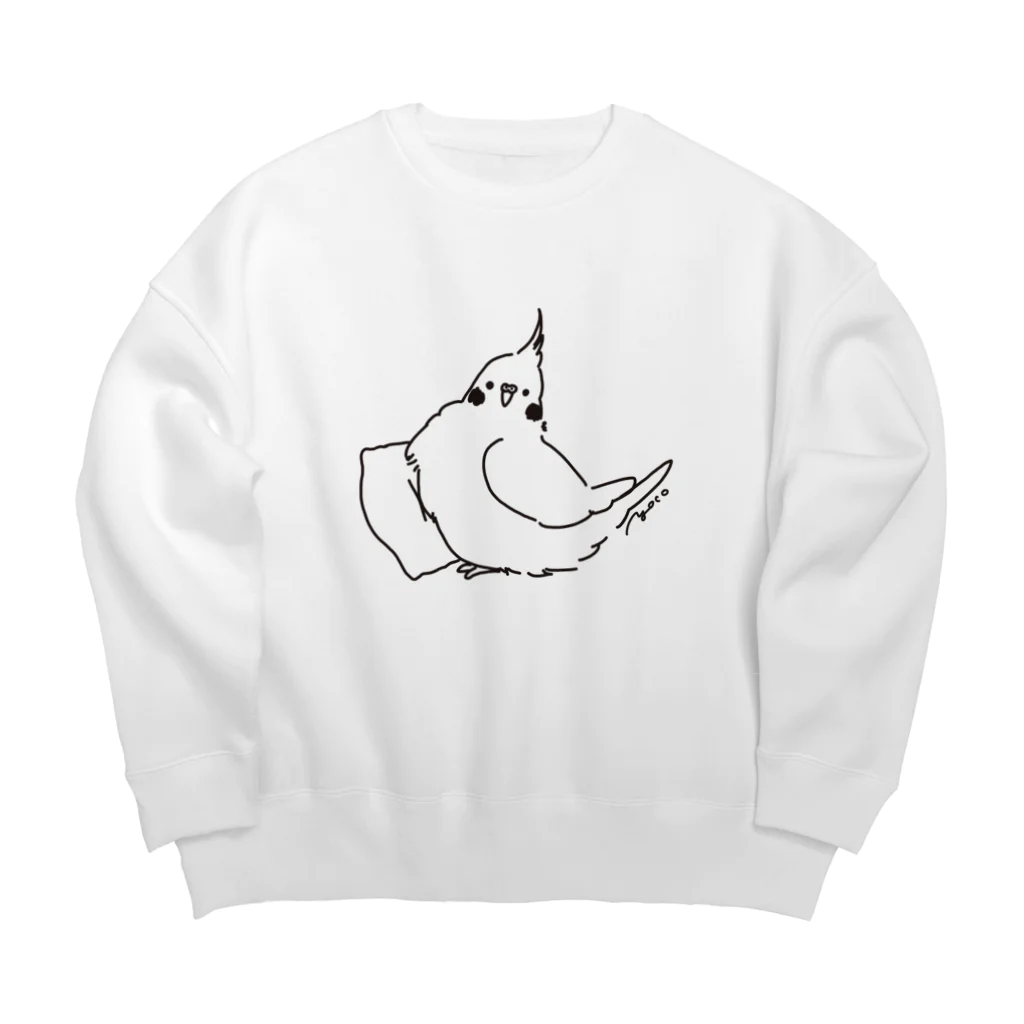 オグチヨーコのクッションとオカメちゃん Big Crew Neck Sweatshirt