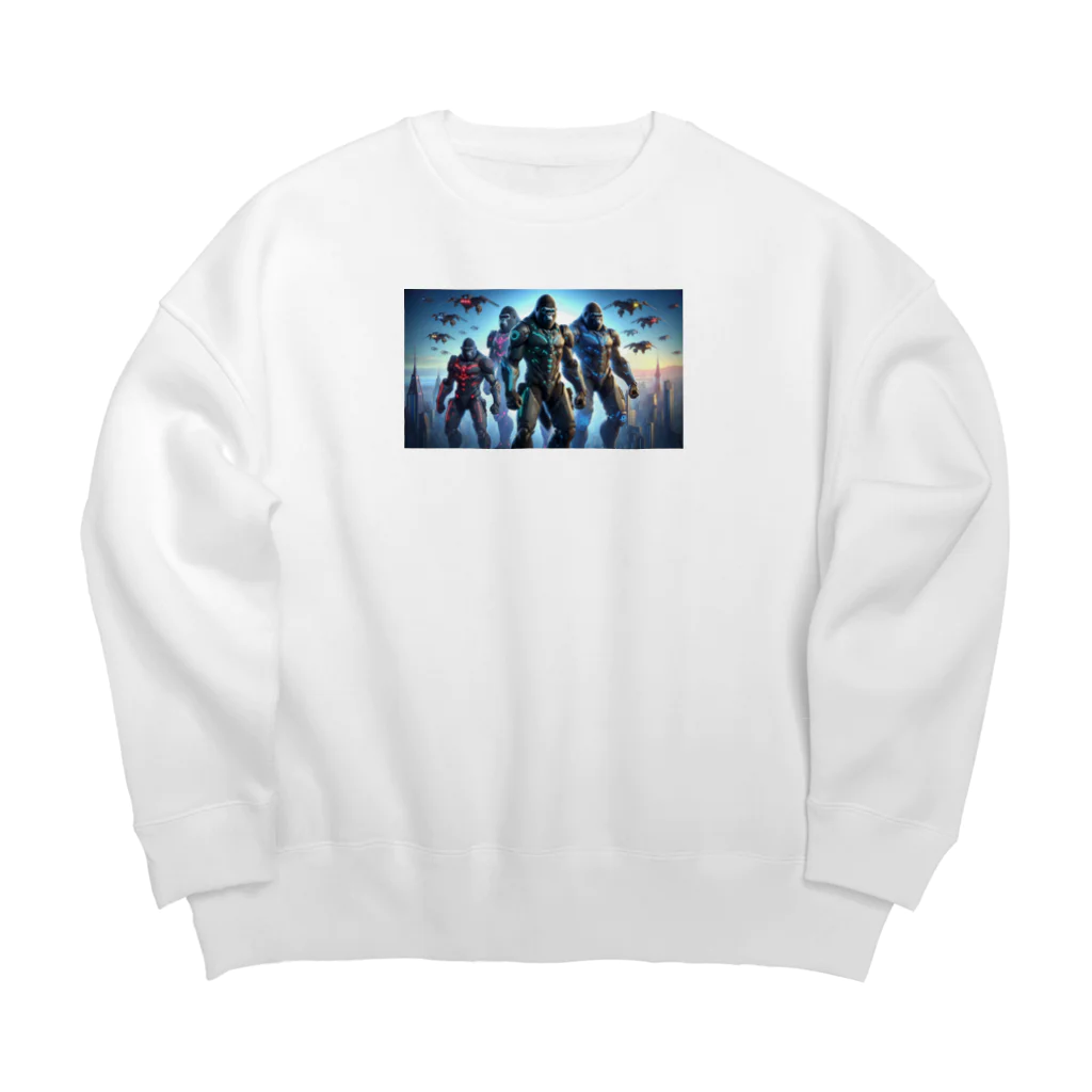 Animal_hero-457_AsukaYamamotoの立派なゴリラ Big Crew Neck Sweatshirt