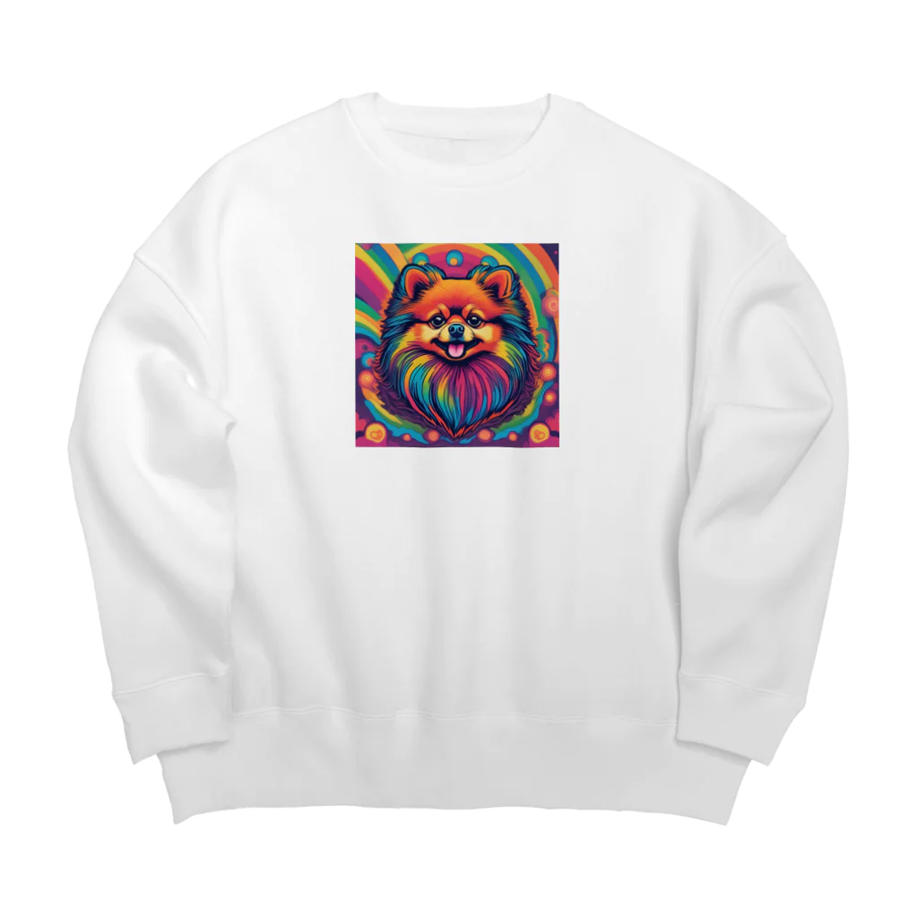 BowMeowのポメラニアンNo.2 Big Crew Neck Sweatshirt