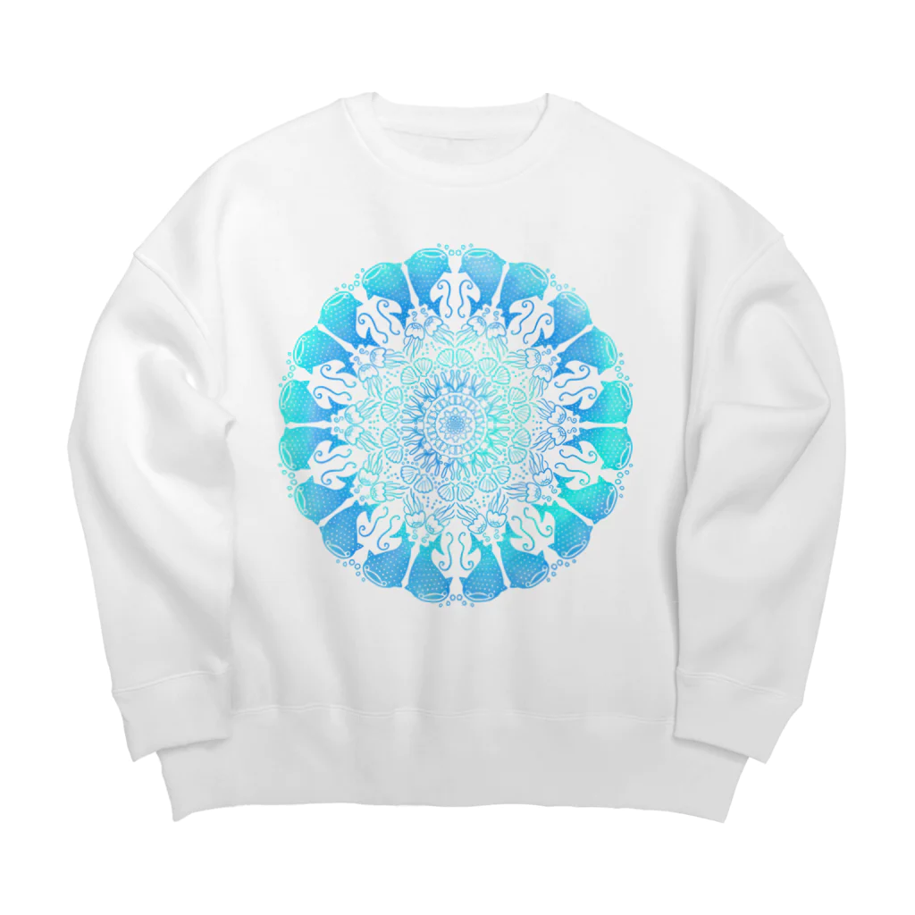 みよのジンベイ曼荼羅 Big Crew Neck Sweatshirt