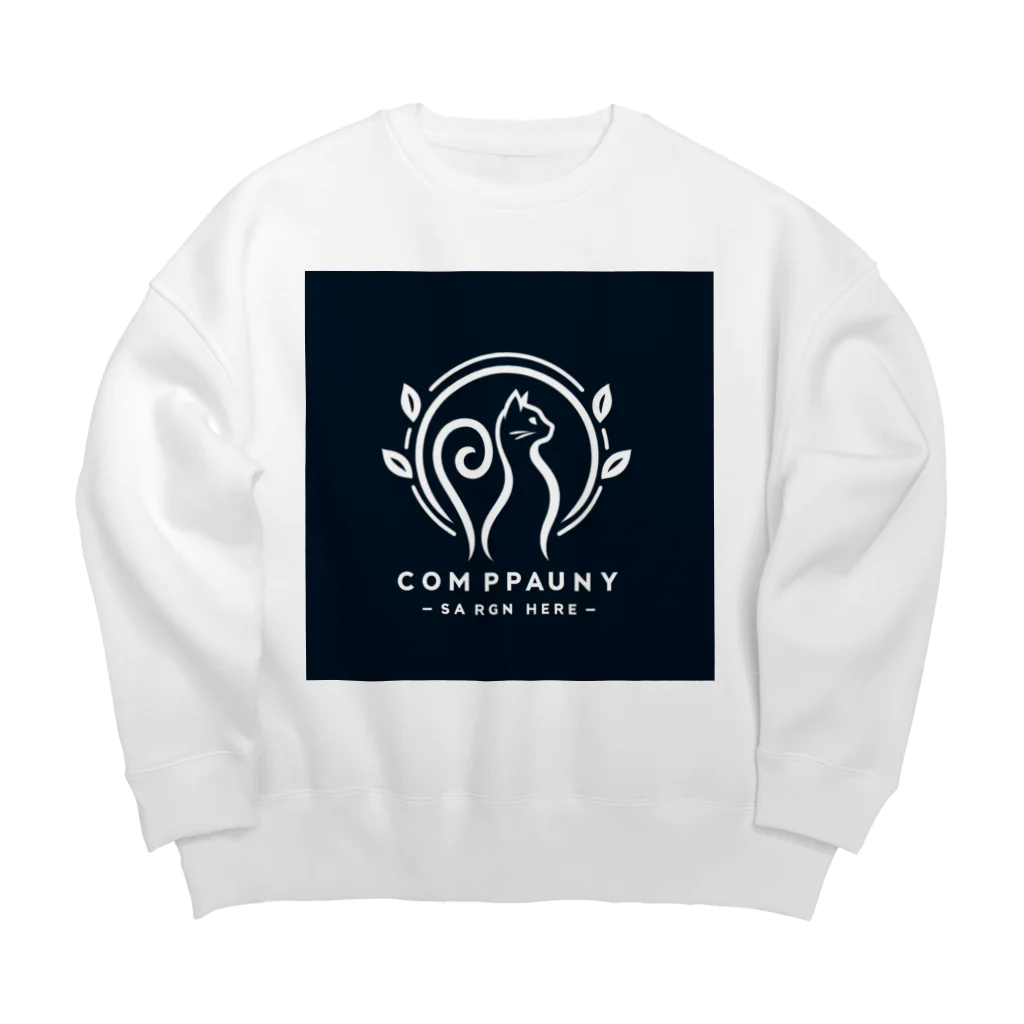 Qten369の幸運を招く猫β Big Crew Neck Sweatshirt