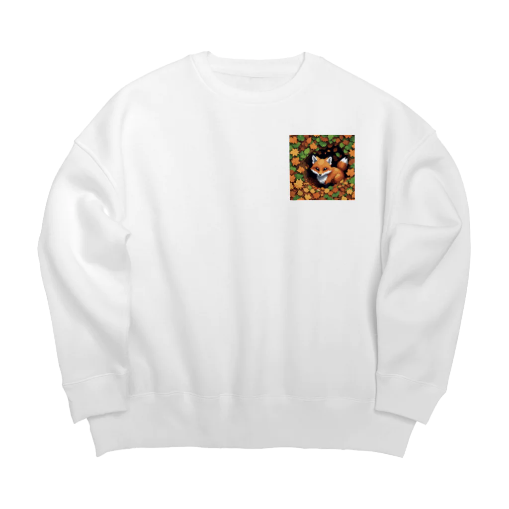 ive-5911の森の中のキツネ Big Crew Neck Sweatshirt