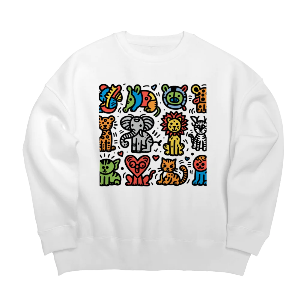 rightOneのアートタイム Big Crew Neck Sweatshirt