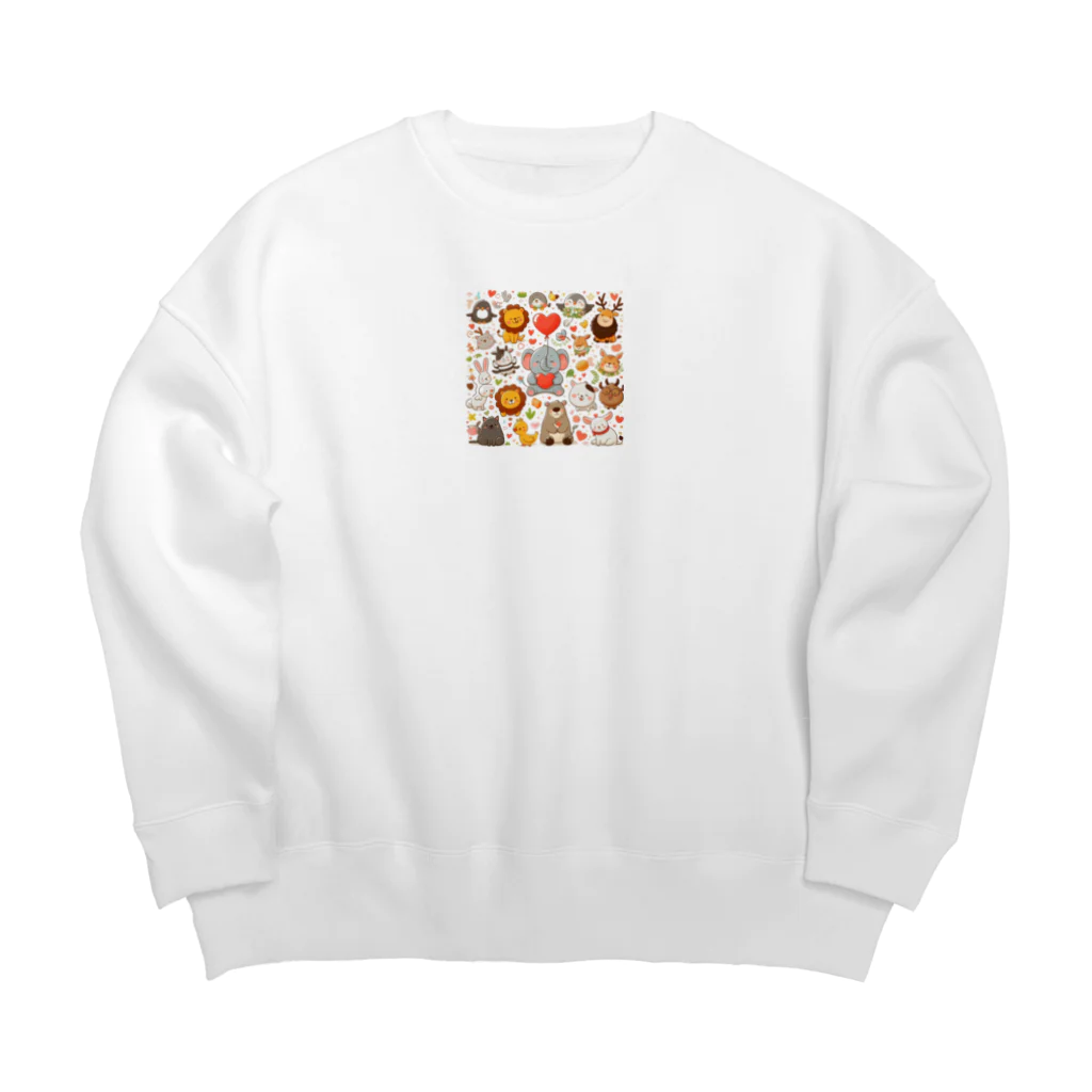 BlueSky77のふわもこハーモニー Big Crew Neck Sweatshirt