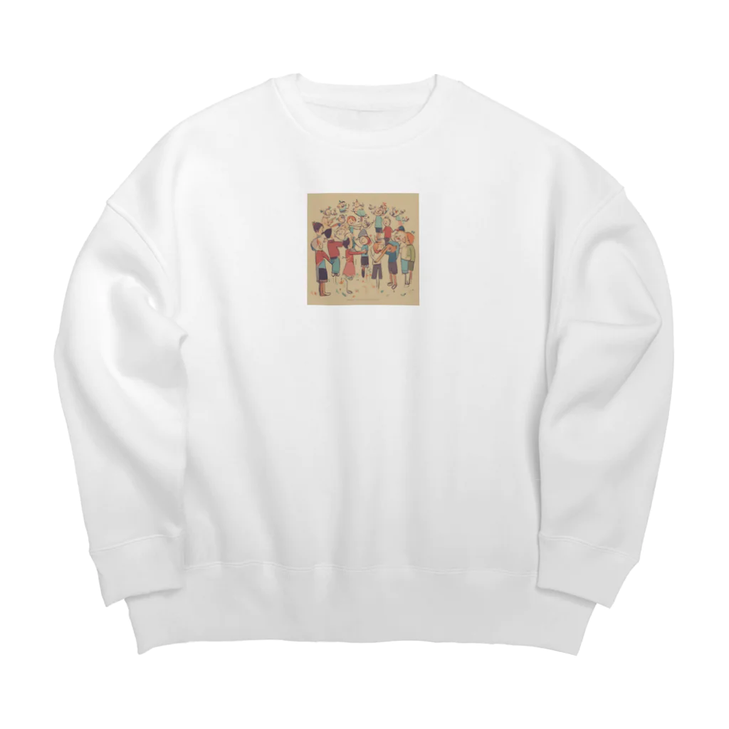 yume_miの人と分かち合う喜びが人生を豊かにする Big Crew Neck Sweatshirt