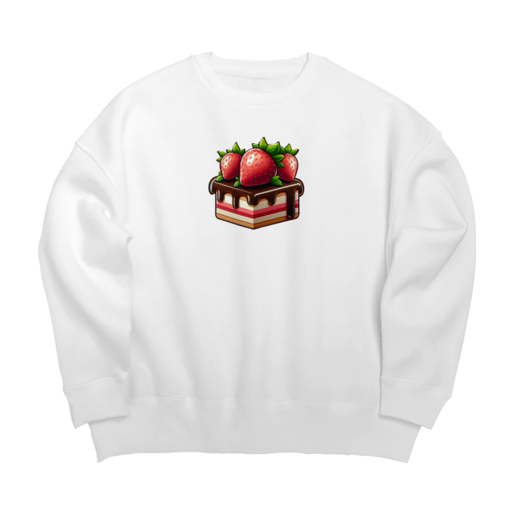 終わらない夢🌈の可愛いケーキ🍰 Big Crew Neck Sweatshirt