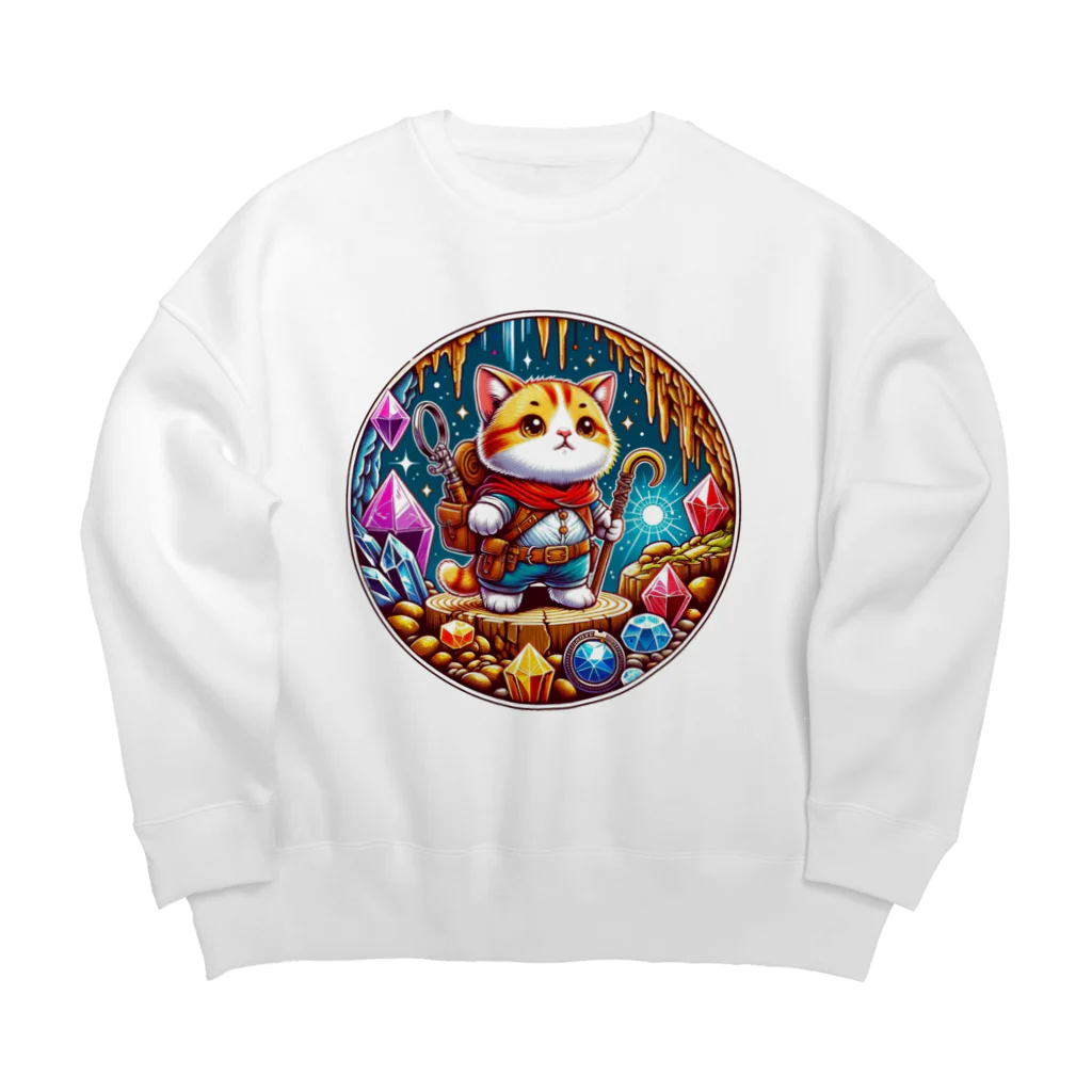 Coco&Mico Companyの冒険のドワーフキャット Tシャツ - 子ども用 Big Crew Neck Sweatshirt