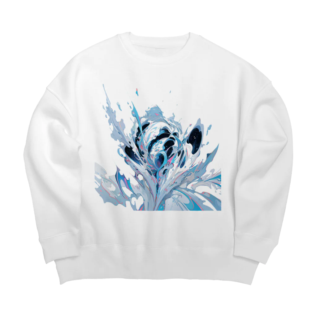 レオレオレオのレオの抽象画アート Big Crew Neck Sweatshirt