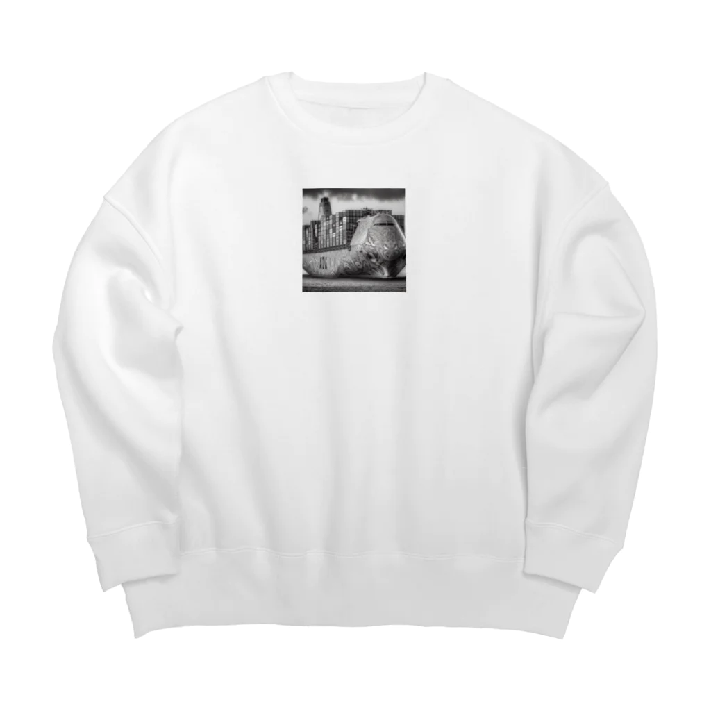 HECreaterの貨物機と貨物船融合 Big Crew Neck Sweatshirt